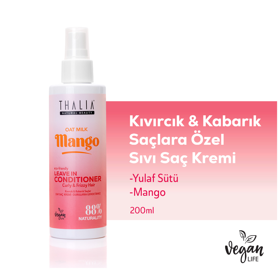 Sugarcane Hafermilch & Mango-Extrakt Leave-In Conditioner - für lockiges & voluminöses Haar 200ml