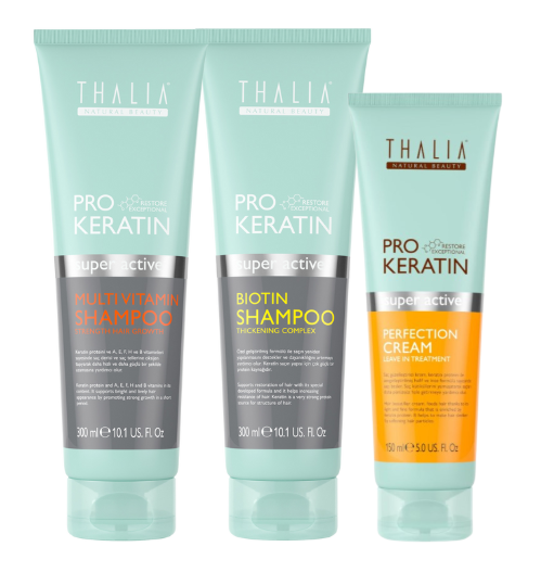 TrioSet - PRO-KERATIN Multivitamin + PRO-KERATIN Biotin Shampoo à 300ml + PRO-KERATIN Perfection-Cream