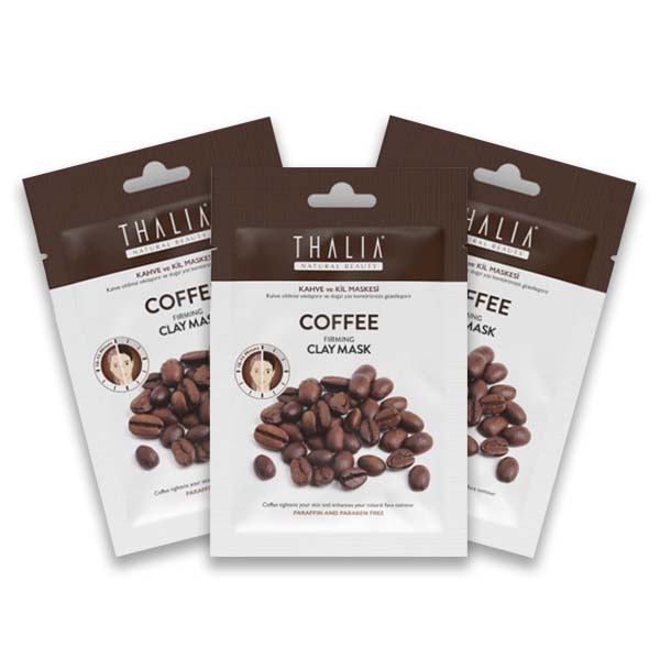 SparSet - 3x Kaffee-Tonerde Gesichtsmaske à 15ml (=45ml)